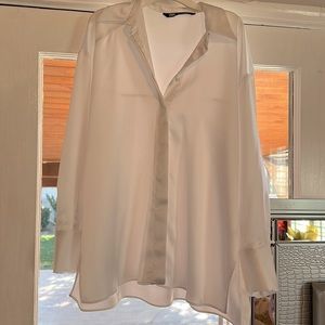 zara boyfriend fit dressy shirt